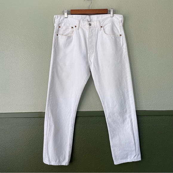 Levi's Other - Vintage 501 White Denim Levi Button Fly Jeans Men’s Size 32
